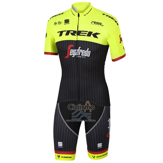 Trek Segafrojoo Ropa Ciclismo Culotte Corto 2017 Mangas Cortas Verde y Negro